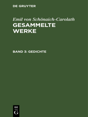 cover image of Gedichte